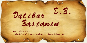 Dalibor Baštanin vizit kartica